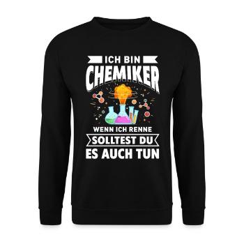 Chemiker Labor Periodensystem Neutron Alchemie - Unisex Pullover - Schwarz - Vorne - Alina (178cm) & Michal (187cm)