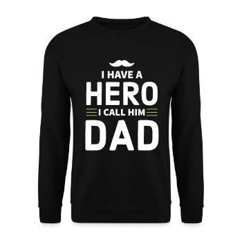 Fête des Pères, Fête des Pères, Fête des Pères, Fête des Pères - Sweat-shirt Unisexe - noir - Devant - Alina (178cm) & Michal (187cm)