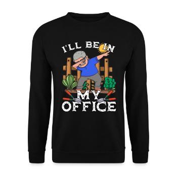 Jardinier Jardin jardinier jardinier amateur Retraité retraités Grand-père - Sweat-shirt Unisexe - noir - Devant - Alina (178cm) & Michal (187cm)