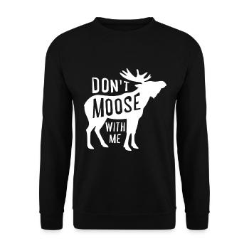 Canadian Hunting - Dont Moose With Me - Sweat-shirt Unisexe - noir - Devant - Alina (178cm) & Michal (187cm)