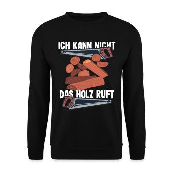 Handwerker Holzfäller Forstwirt Forstarbeiter - Unisex Pullover - Schwarz - Vorne - Alina (178cm) & Michal (187cm)