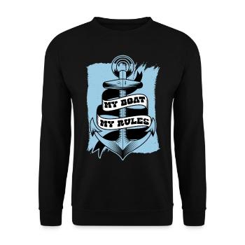 Boat Ship Skipper - Unisex Sweatshirt - black - Front - Alina (178cm) & Michal (187cm)