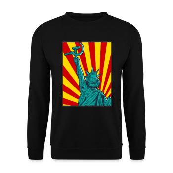 Funny socialist saying about socialism! - Unisex Sweatshirt - black - Front - Alina (178cm) & Michal (187cm)