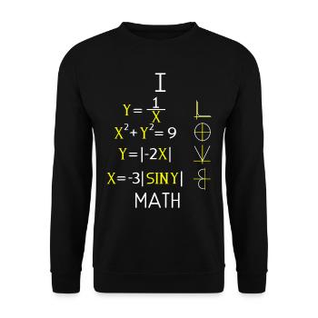 Maths Maths Professeurs de maths Maths - Sweat-shirt Unisexe - noir - Devant - Alina (178cm) & Michal (187cm)
