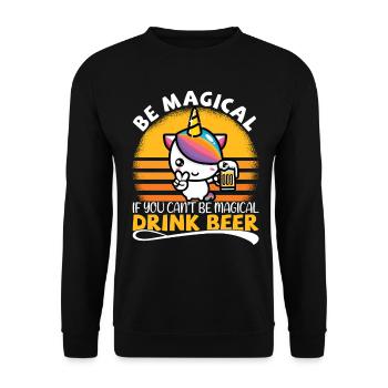 Buveurs de bière Boissons Boissons Bière Licorne - Sweat-shirt Unisexe - noir - Devant - Alina (178cm) & Michal (187cm)