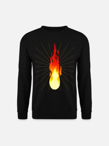 Fegefeuer Flamme Hitze Feuer feurig Heiß brennen - Unisex Pullover - Schwarz