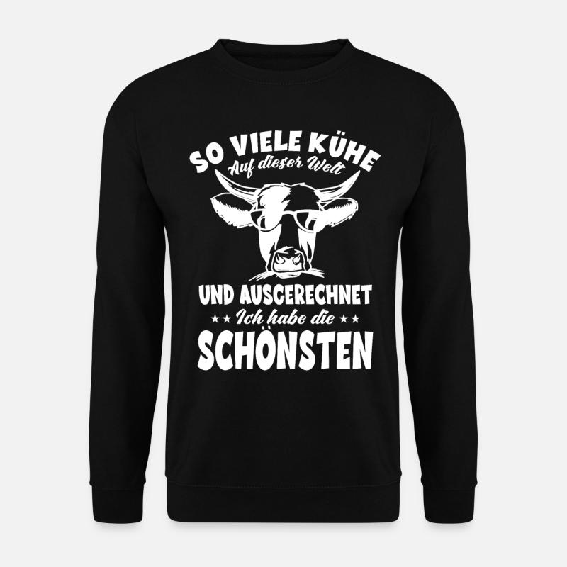 Schönsten Kühe Kuh Bauer Landwirte Rinder Bauern - Unisex Pullover - Schwarz