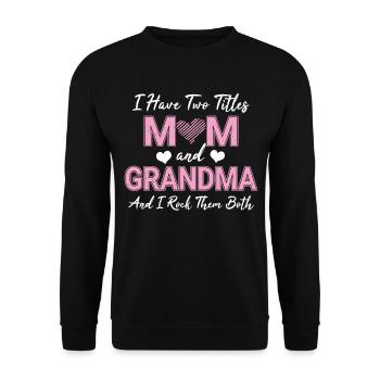Grandmother - Unisex Sweatshirt - black - Front - Alina (178cm) & Michal (187cm)