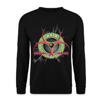 Acid Musique Techno - Sweat-shirt Unisexe - noir - Devant - Alina (178cm) & Michal (187cm)