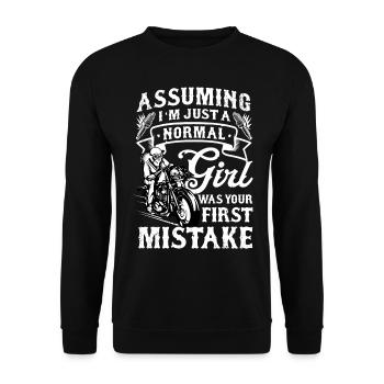 Moto - Sweat-shirt Unisexe - noir - Devant - Alina (178cm) & Michal (187cm)