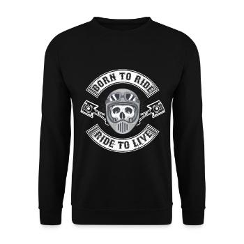 Moto - Sweat-shirt Unisexe - noir - Devant - Alina (178cm) & Michal (187cm)
