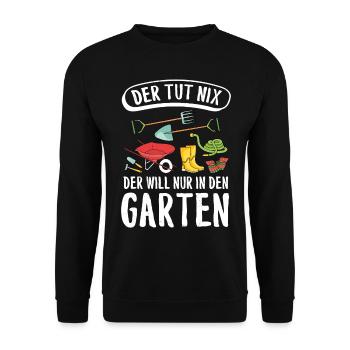 Garten - Unisex Pullover - Schwarz - Vorne - Alina (178cm) & Michal (187cm)