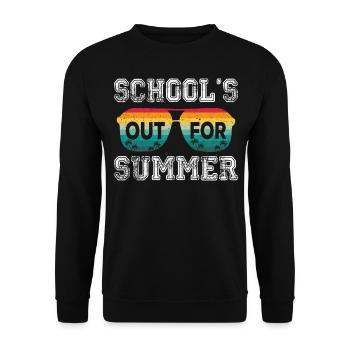 Retro Last Day Of School Schools Out For Summer - Unisex Sweatshirt - black - Front - Alina (178cm) & Michal (187cm)