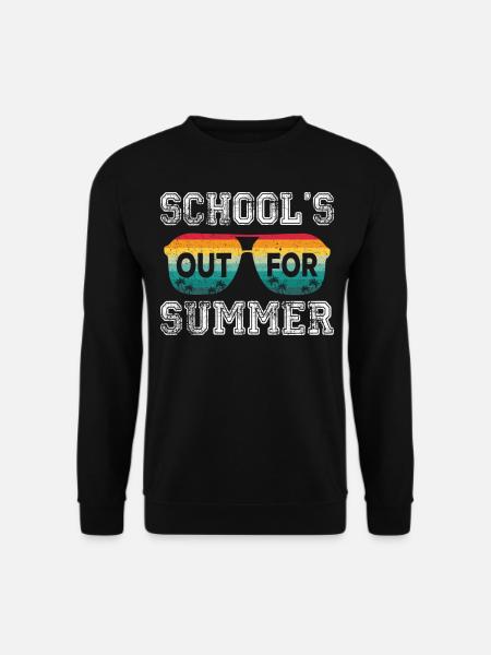 Retro Last Day Of School Schools Out For Summer - Unisex Pullover - Schwarz