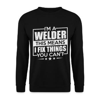 Souder plus - Sweat-shirt Unisexe - noir - Devant - Alina (178cm) & Michal (187cm)