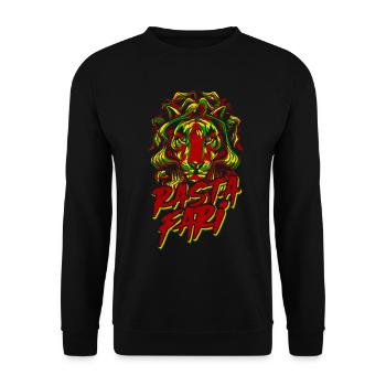 Rastafari Jamaica Reggae Raggae Ganja Marley Rasta - Unisex Sweatshirt - black - Front - Alina (178cm) & Michal (187cm)