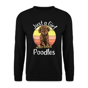 Poodle Poodle Dog Dog Lover Gift - Unisex Sweatshirt - black - Front - Alina (178cm) & Michal (187cm)