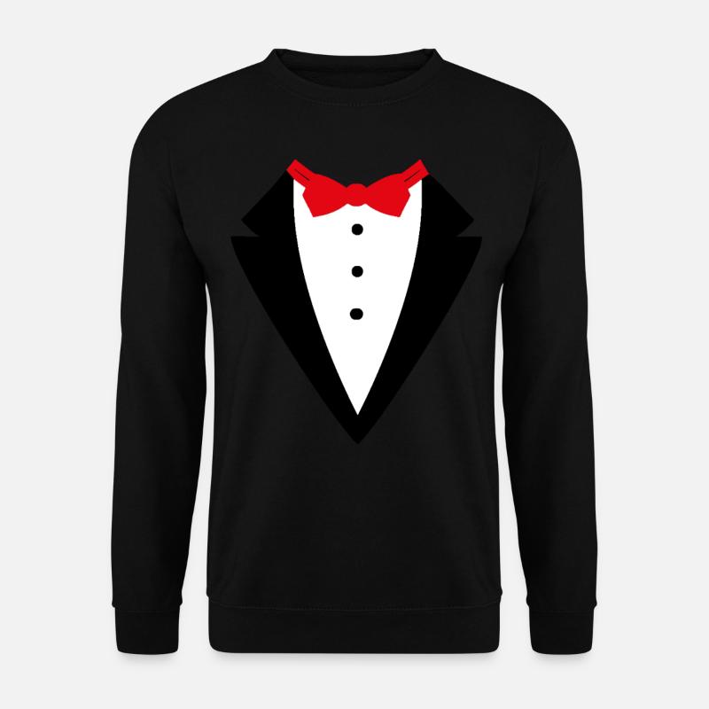 Tuxedo suit - Unisex Sweatshirt - black