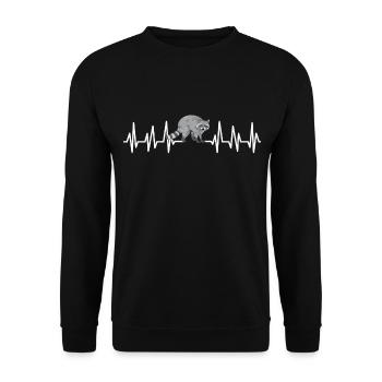 Rat de lavage - Sweat-shirt Unisexe - noir - Devant - Alina (178cm) & Michal (187cm)