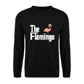 Flamingo Pink Bird Pink Gift Flamenco Party - Unisex Sweatshirt - black - Front - Alina (178cm) & Michal (187cm)
