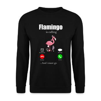 Flamingo - Unisex Pullover - Schwarz - Vorne - Alina (178cm) & Michal (187cm)