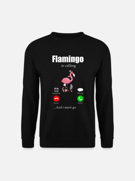 Flamingo - Unisex Pullover - Schwarz