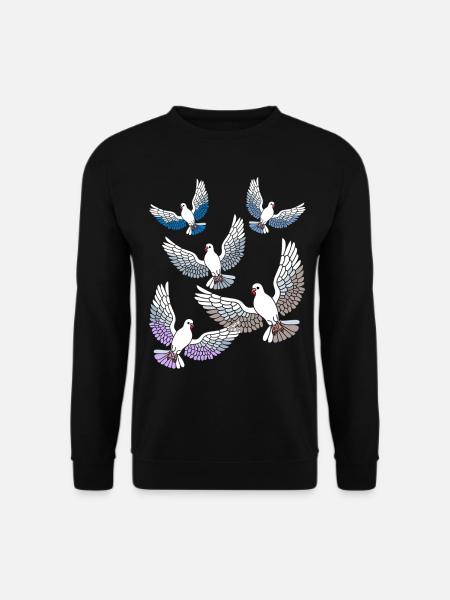Friedenstauben Tauben Taube Züchter Zucht Vögel - Unisex Pullover - Schwarz