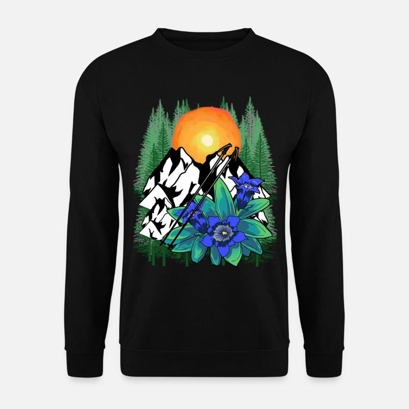 Österreich Schweiz Allgäu Dolomiten Tirol Südtirol - Unisex Pullover - Schwarz