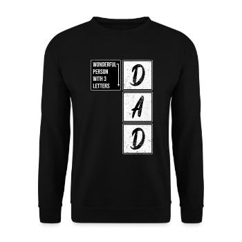 Dad crossword dad wonderful - Unisex Sweatshirt - black - Front - Alina (178cm) & Michal (187cm)