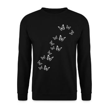 Papillon - Sweat-shirt Unisexe - noir - Devant - Alina (178cm) & Michal (187cm)
