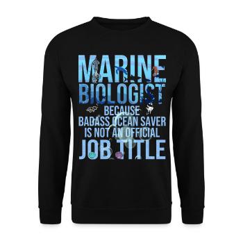 Marine biologist Job Profession Science Marine animal - Unisex Sweatshirt - black - Front - Alina (178cm) & Michal (187cm)