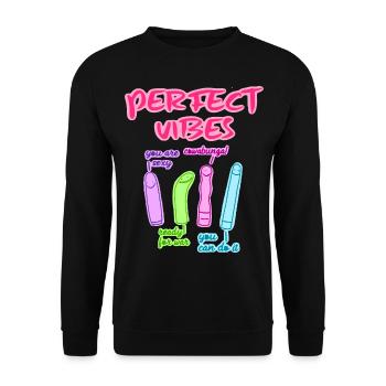 2reborn Perfect Vibes Dildos Colors - Unisex Sweatshirt - black - Front - Alina (178cm) & Michal (187cm)