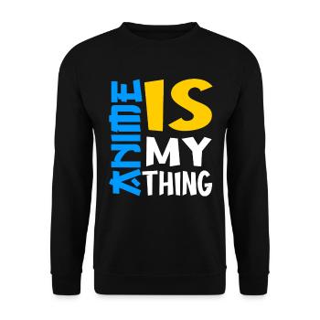 Anime Manga Japan Cosplay Gift - Unisex Sweatshirt - black - Front - Alina (178cm) & Michal (187cm)
