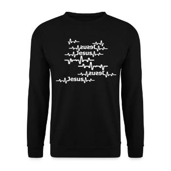 La foi Chrétienne - Sweat-shirt Unisexe - noir - Devant - Alina (178cm) & Michal (187cm)