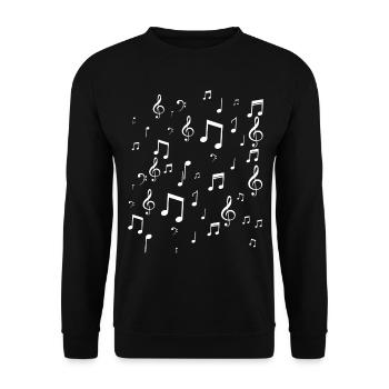 Musique Notes musicales - Sweat-shirt Unisexe - noir - Devant - Alina (178cm) & Michal (187cm)