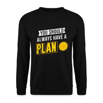 Bitcoin - Unisex Sweatshirt - black - Front - Alina (178cm) & Michal (187cm)