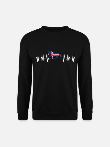 Islandpferd Tshirt Sprüche Islandpony Isi Tölt - Unisex Pullover - Schwarz