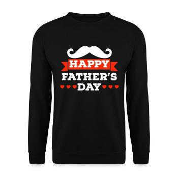 Fête des pères, fête des pères, fête des pères, fête des pères - Sweat-shirt Unisexe - noir - Devant - Alina (178cm) & Michal (187cm)
