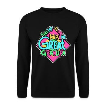 Grand Grand-père Vintage - Sweat-shirt Unisexe - noir - Devant - Alina (178cm) & Michal (187cm)