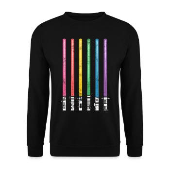 Pride Rainbow CSD LGBT - Unisex Sweatshirt - black - Front - Alina (178cm) & Michal (187cm)