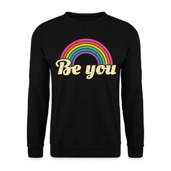 Pride CSD LGBT | Be yourself - Unisex Sweatshirt - black - Front - Alina (178cm) & Michal (187cm)
