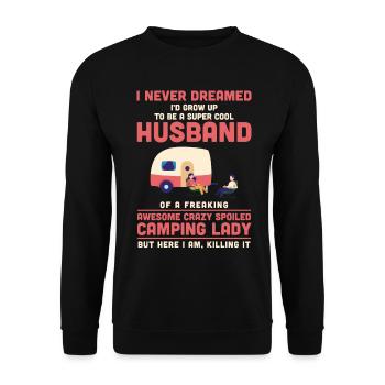 Mari épouse Camper caravanes cadeau - Sweat-shirt Unisexe - noir - Devant - Alina (178cm) & Michal (187cm)