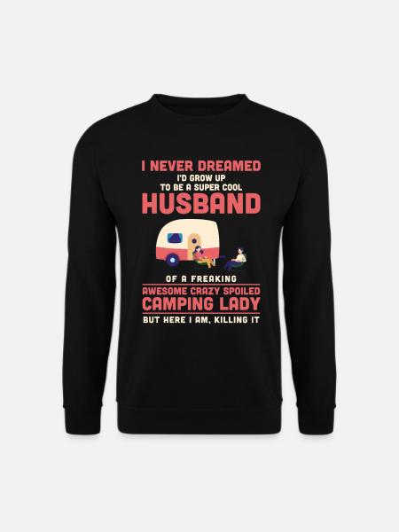 Husband Wife Camping Camper Caravan Gift - Unisex Sweatshirt - black