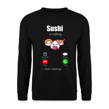 Sushi - Unisex Pullover - Schwarz - Vorne - Alina (178cm) & Michal (187cm)