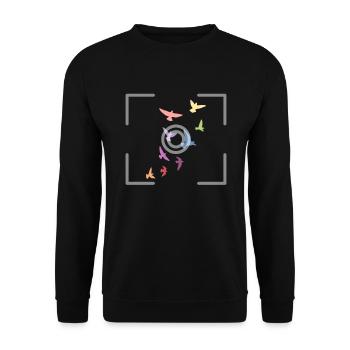 Photography photographer birds - Unisex Sweatshirt - black - Front - Alina (178cm) & Michal (187cm)