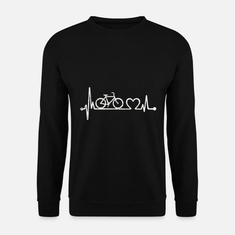 Herzschlag-Fahrrad - Unisex Pullover - Schwarz