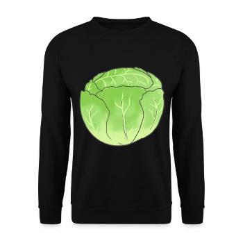 Laitue Chou Légumes Bio Végétarien Jardin - Sweat-shirt Unisexe - noir - Devant - Alina (178cm) & Michal (187cm)
