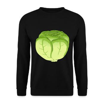 Lettuce Salad Cabbage Cabbage Head Vegetable Kitchen - Unisex Sweatshirt - black - Front - Alina (178cm) & Michal (187cm)