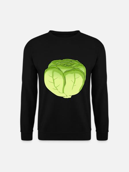 Eisbergsalat Salat Kohl Kohlkopf Gemüse Küche - Unisex Pullover - Schwarz