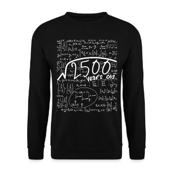 50 ans - Sweat-shirt Unisexe - noir - Devant - Alina (178cm) & Michal (187cm)